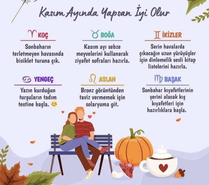 Kasım ayında burçlar ne yapmalı?