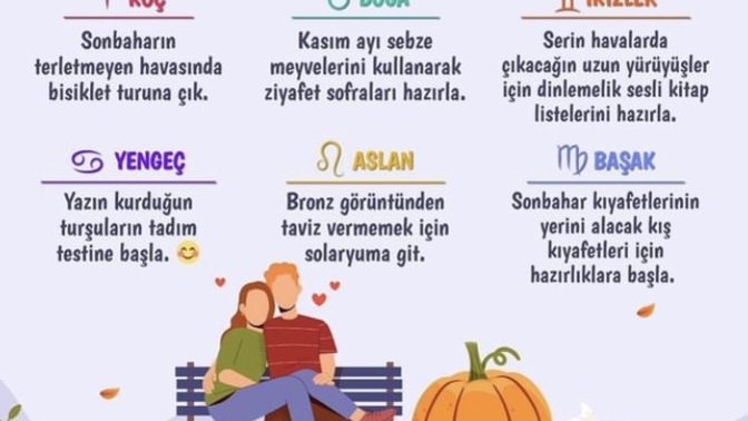 Kasım ayında burçlar ne yapmalı?