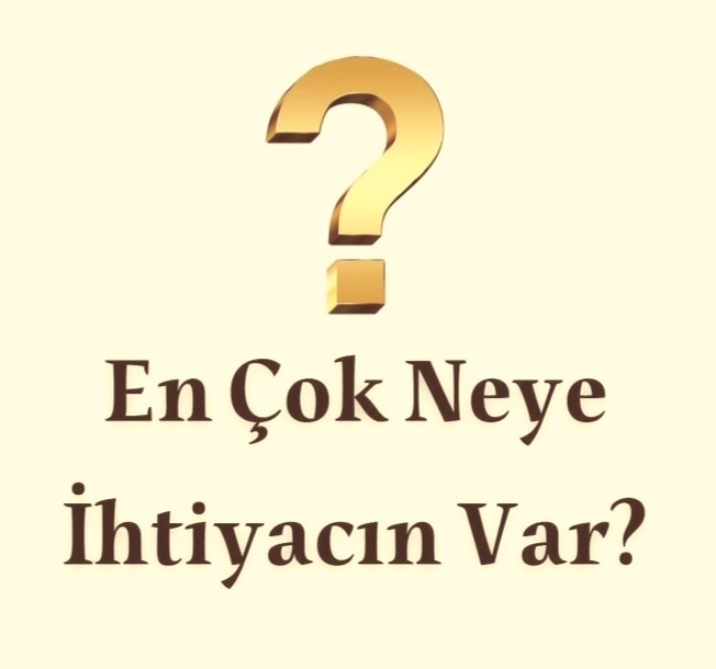 En çok neye ihtiyacın var?