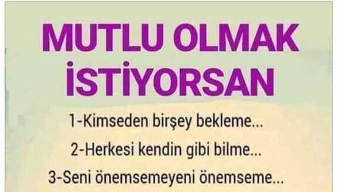 Mutlu musun, peki mutluluğun formülü ne?