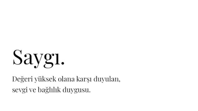 Saygı ve sevgi hak edilen bir olgu mudur duygu mudur?
