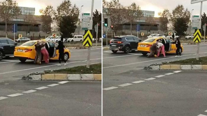 İstanbul'da bir taksici, kadın müşterisini araçtan indirerek dövdü! Taksicilerin vukuatları neden bitmiyor?