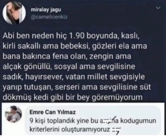 Sevdiğiniz ya da  beğendiğiniz kişi aradığınız kriterlere uyuyormu?