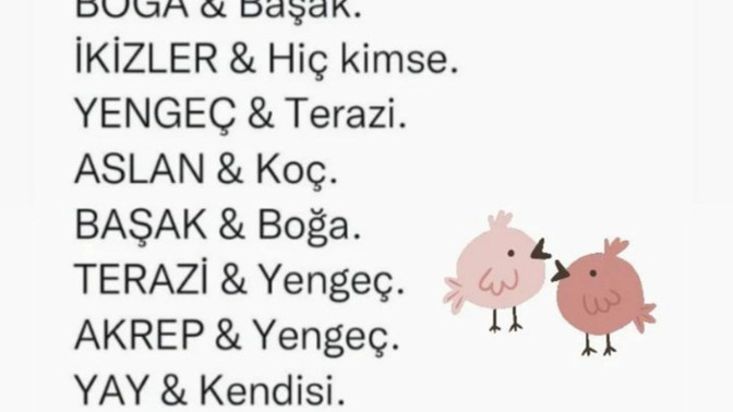 Siz en çok hangi burcu seviyorsunuz. Öğrenmek ister misiniz?