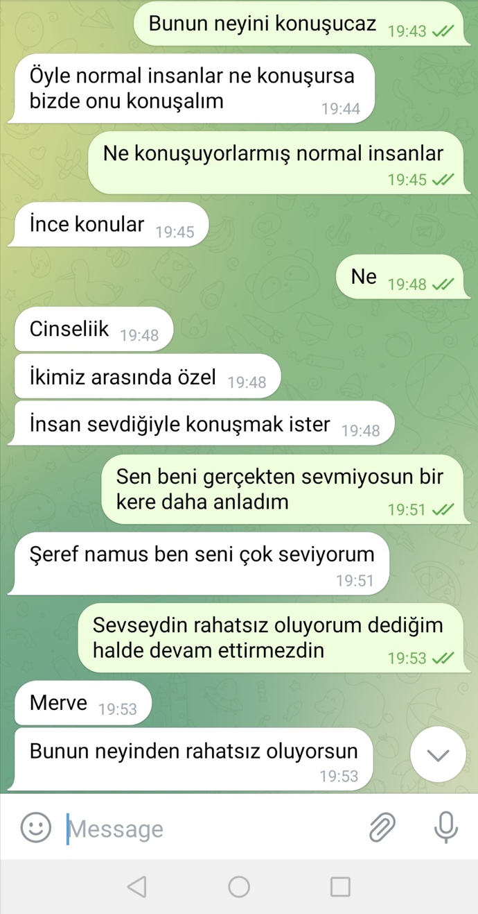 Kavga edip barıştıktan sonra bunları dedi. İlk defa bu konuları açtı. Kendimi çok kötü hissediyorum. Beni sevmiyor mu?