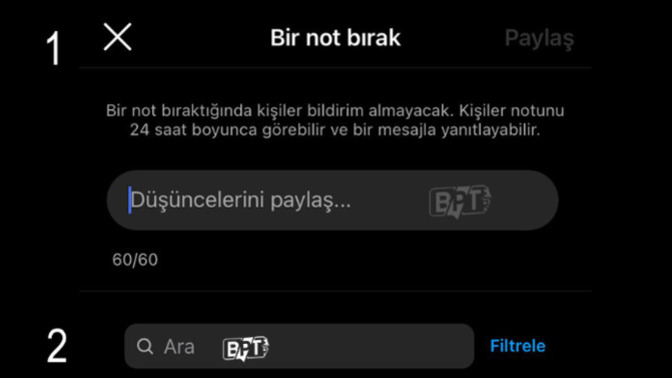 Instagram DM'ye not bırakma özelliği geldi! Eski sevgililere beddualar yükleniyor mudur :D?