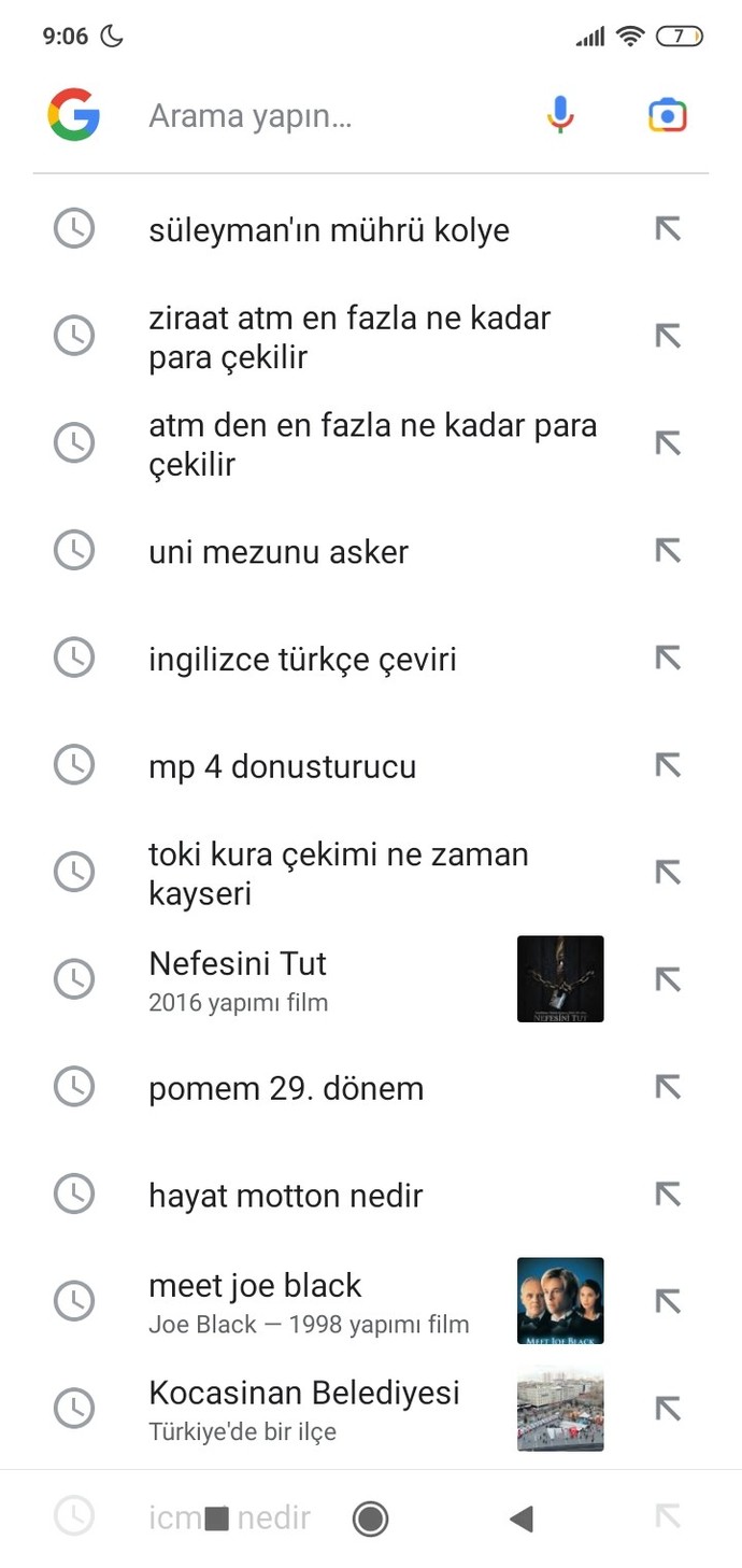 Google'da en son neyi aradınız?