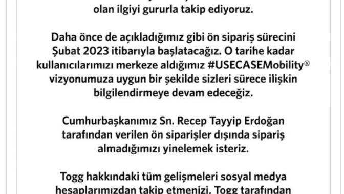 Togg almak isteyenler Cumhurbaşkanından izin almanız gerekiyormuş duydunuz mu?