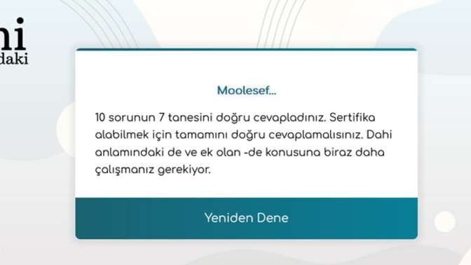 Dahi anlamındaki de sertifikası sosyal medyada gündem oldu! Testi çözüp belgesini paylaşır mısınız?