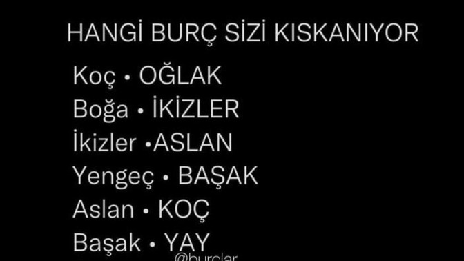 Seni hangi burç kıskanıyor 💁?