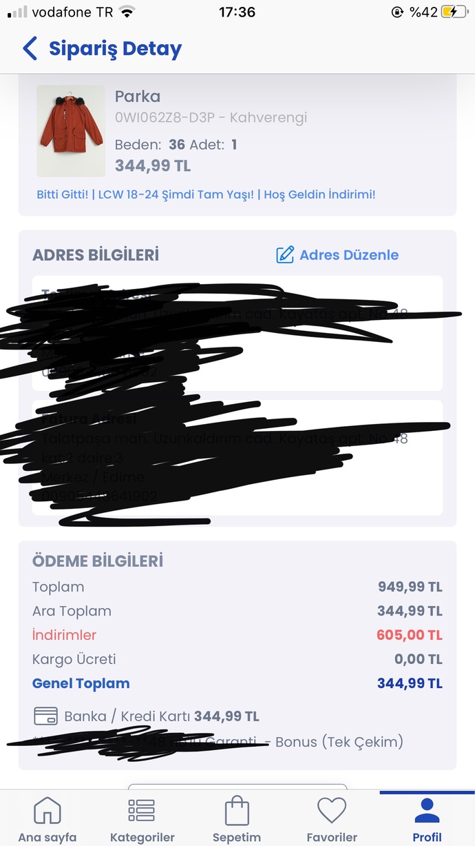 Bu montu indirimle 350 TLye aldım, çok iyi değil mi?