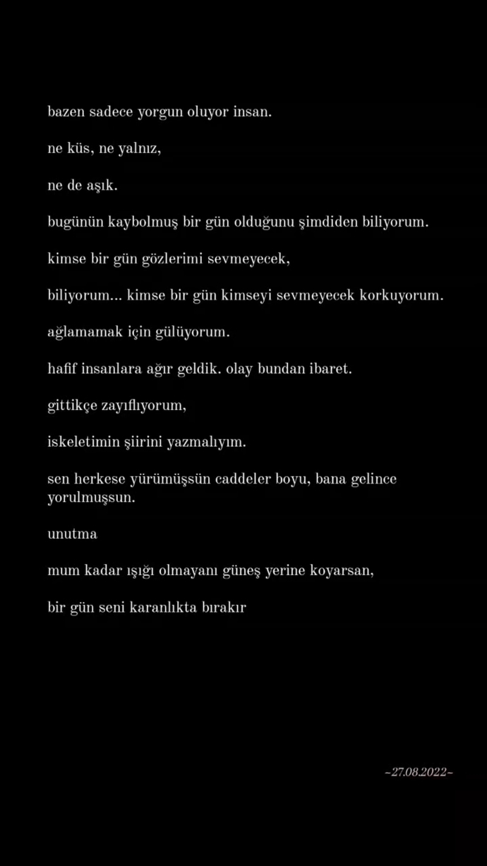 Bir şiir/söz paylaşır mısın?