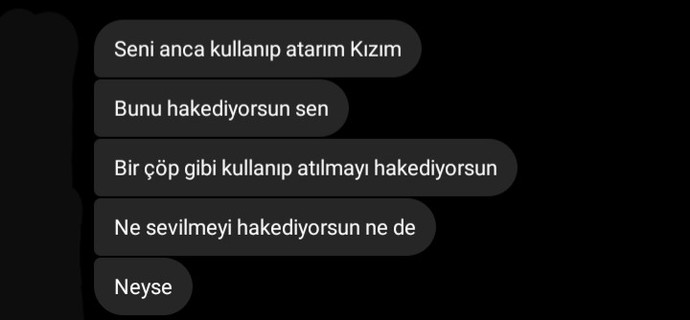 Nazikçe reddettiğim çocuğun bana yazdığı şeylere bakar mısınız?
