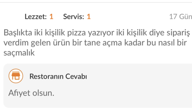 Dışarıdan yemek söylemeden önce yorumlarına dikkat ediyor musunuz?