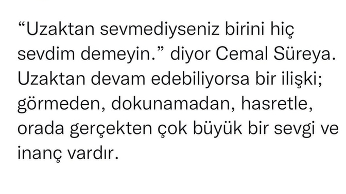 Siz hiç uzaktaki birini sevdiniz mi?
