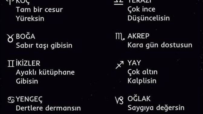 Burçların hakkını verdiği iltifatlar nelerdir?