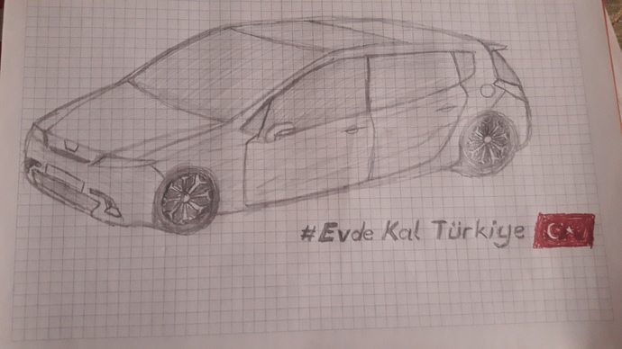 Pandeminin ilk haftalarında tasarladığım otomobil...
