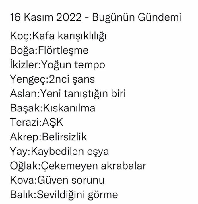 16 Kasım 2022 burçların gündemi nedir?