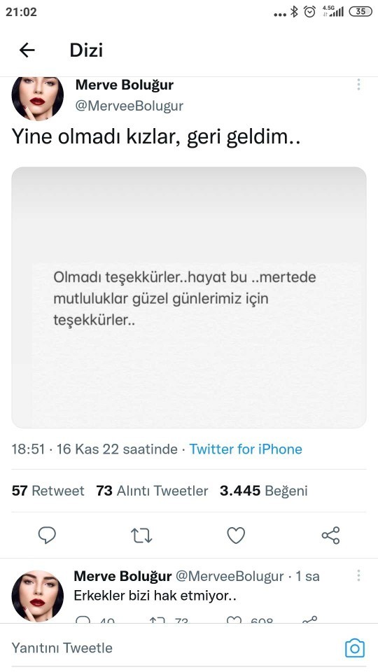 Merve Boluğurun aşkı yine elinde patladı. Erkekler bizi hak etmiyor dedi. Bir erkeğin sizi hak etmesi için ne yapması gerekiyor?