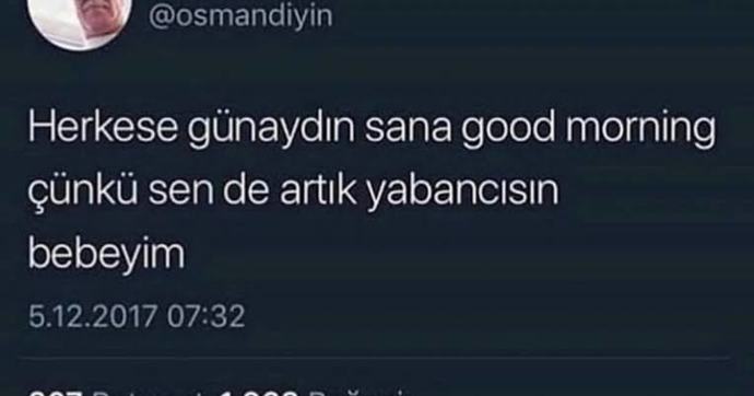 Bana herkes günaydın diyebilirmi?