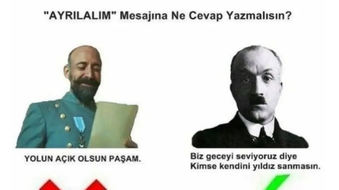 Sizin ayrılık mesajına vereceğiniz yanıt ne?