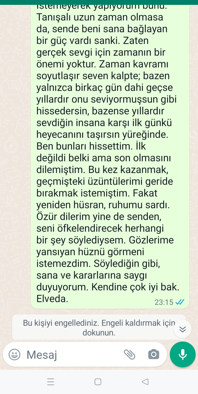 Lütfen okuyunuz. Hoşlandığım çocuğa yazdığım mesaj nasıl?