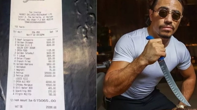 Restoranındaki hesabı paylaşan Nusret tepki çekti! Nusret'e giden var mı?