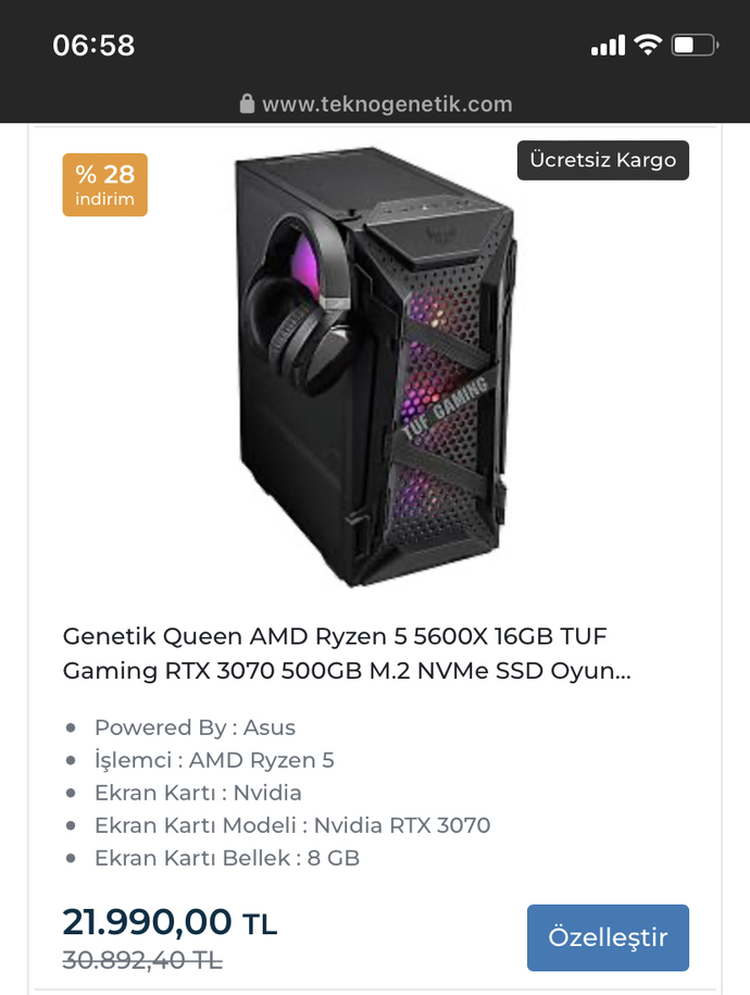 Merhabalar internetten hazır kasa aldım tekno genetikten?