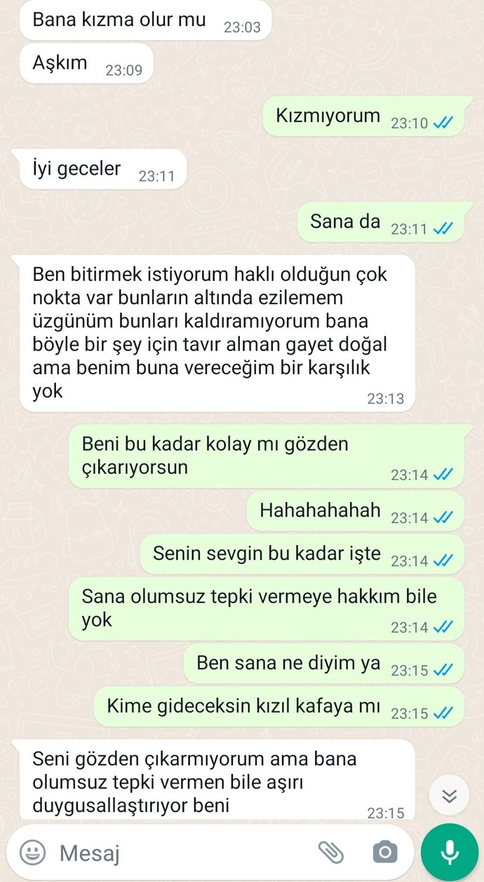 Konuşmalardan sonra barıştık özür diledi ama bi kadının bi erkeği duygusallaştırması ne demek?