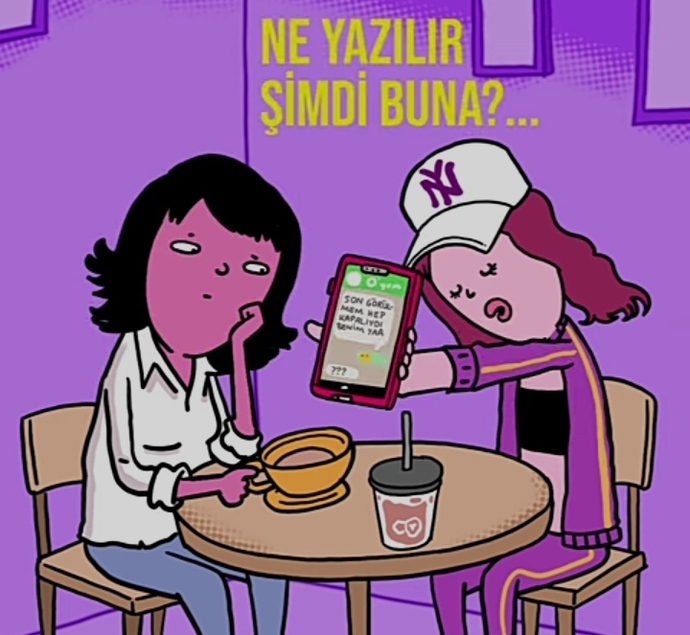 Ekran görüntüsü atıp kanka buna ne yazmalıyım diye sizden ilişki tavsiyesi isteyen arkadaşınız var mı? Bıktığınız oluyor mu?