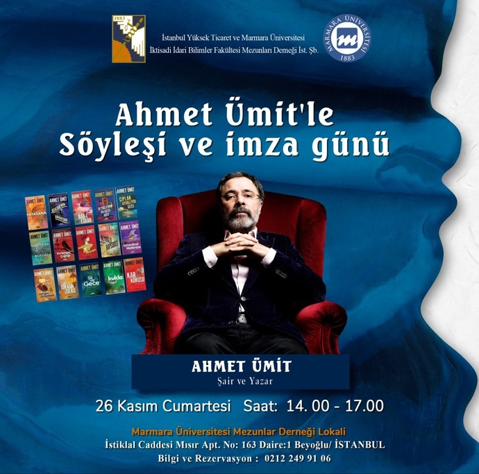 Ahmet Ümit imza ve söyleşi gününe kimler gidecek?