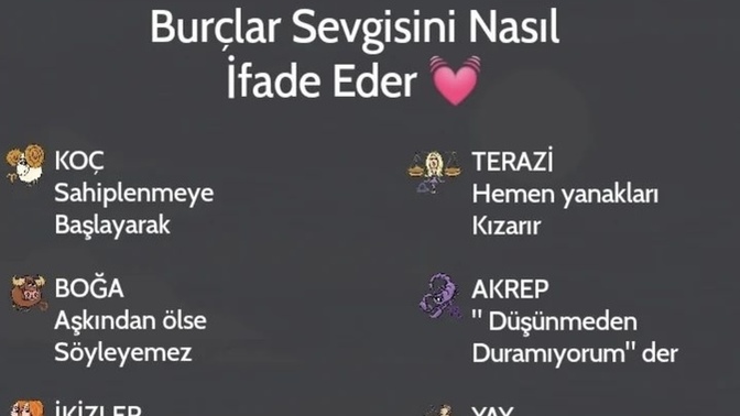 Burcuna göre sevgini nasıl ifade edersin?