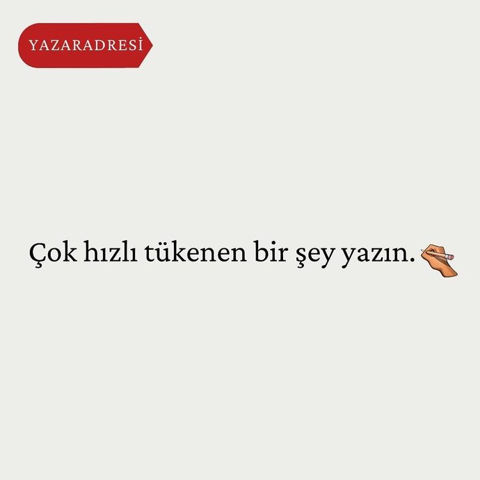 Çok hızlı tükenen şey nedir?