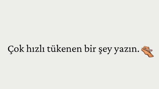 Çok hızlı tükenen şey nedir?