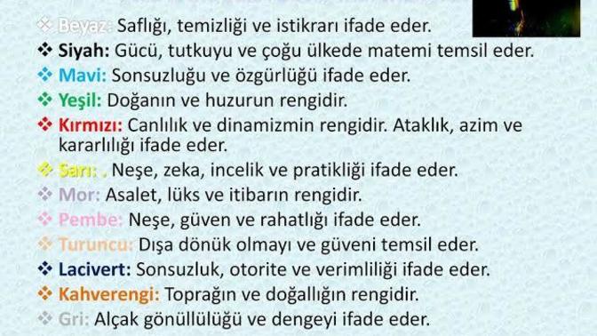 En sevdiginiz renk nedir? Sizin renginiz, sizi yansıtıyor mu /anlamı dogru mu?