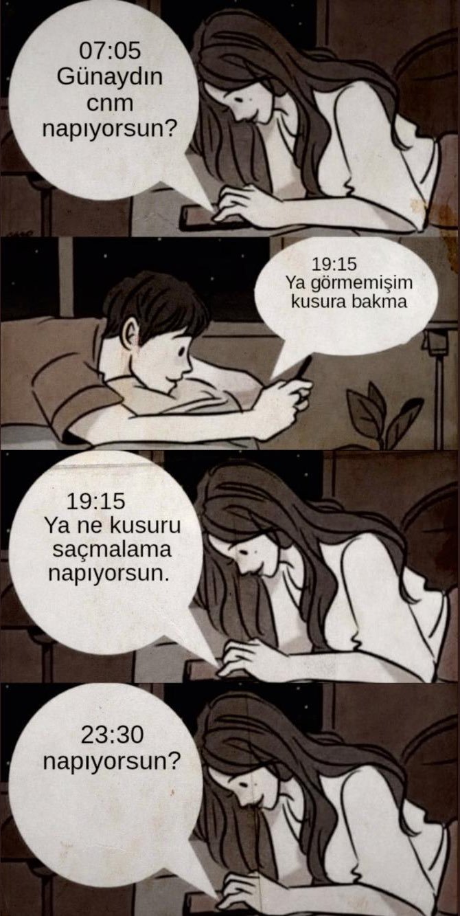 Geç mesaj yazan insanlara sinir olur musunuz?
