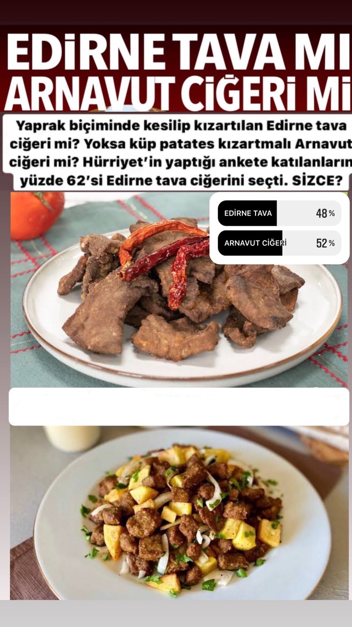 Edirne tava mı, Arnavut ciğeri mi?