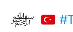 Twitterda ismin yanına veya açıklama kısmına örnek resimdeki şekilde bir besmele nasıl koyabilirim?