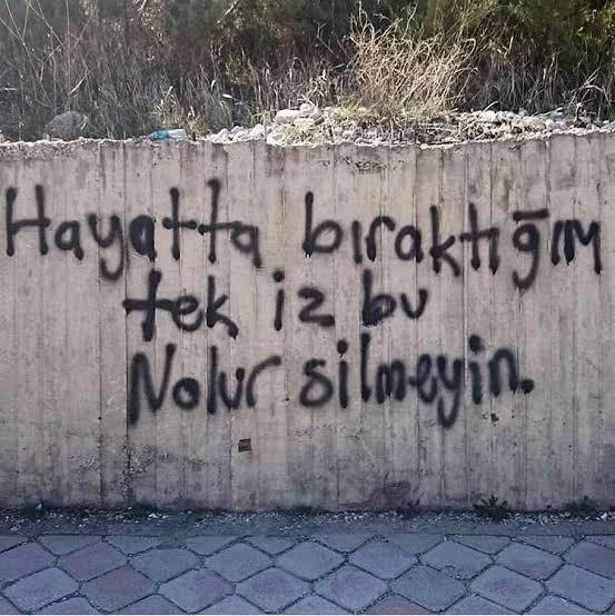Karşınızda bulunan duvara bir yazı yazmanız istense ne yapardınız?