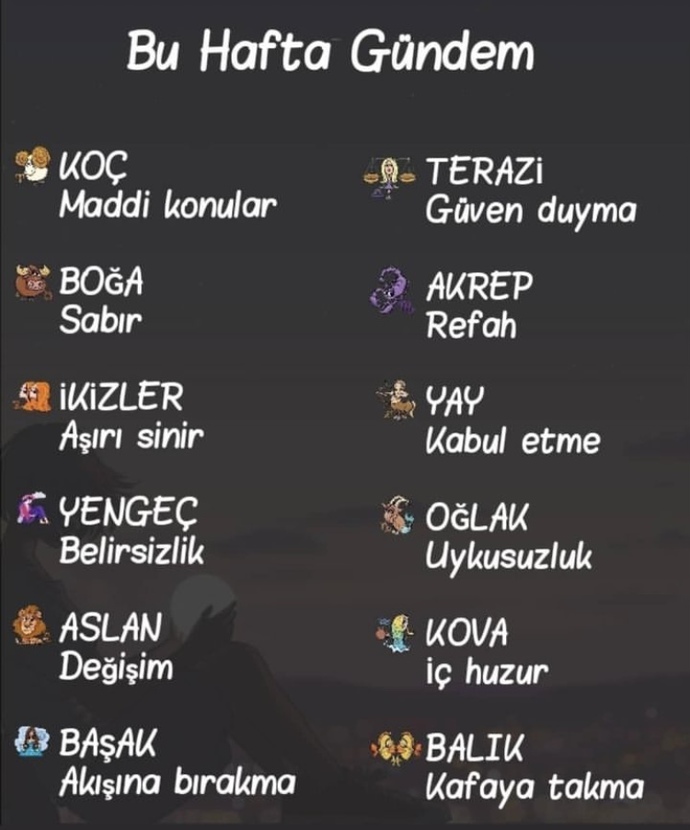 Burçların bu hafta gündemi ✌️nedir?