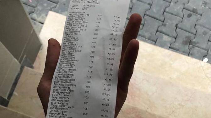 2019 yılından kalma market alışverişinin toplam tutarı 287 TL! Sizin eski fişleriniz duruyor mu? 