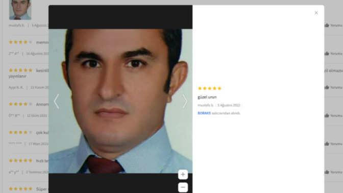 Trendyol'da ürün yorumuna vesikalık fotoğrafını koyan hemşerim. Ünlü oldun, mutlu musun?