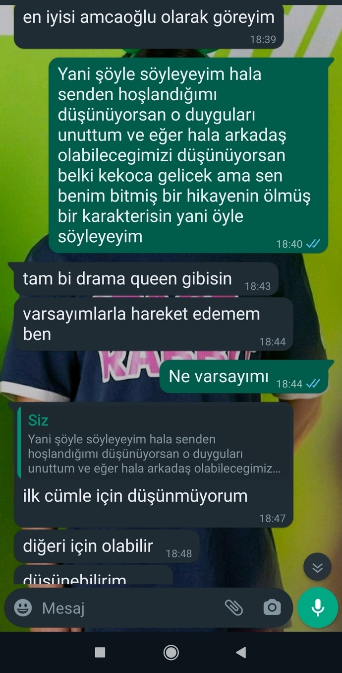 Bu konuşmadan ne çıkartmam gerekiyor sizce, sırf İstanbulda oturduğum için kullanıldığımı düşünüyorum şu an?