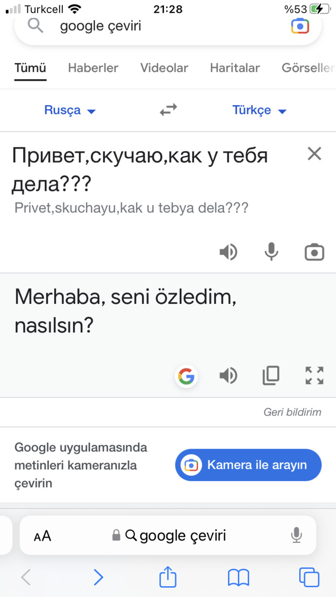 Ruslarla aranız nasıl?