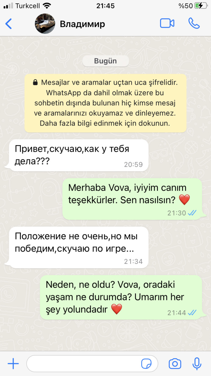 Ruslarla aranız nasıl?