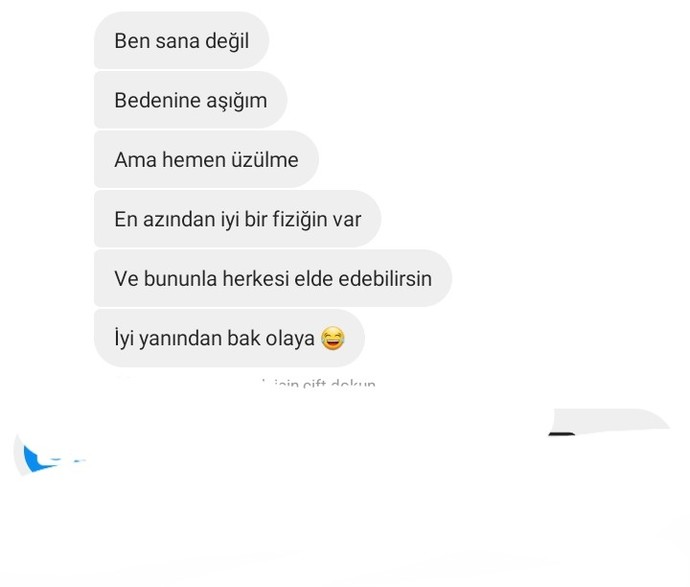 Sevgilimden aldığım mesajlara bakın. Ben şimdi nasıl bir tepki vermeliyim, bu şaka mı?
