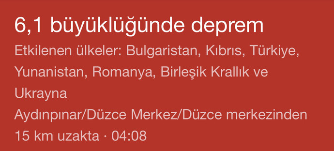Deprem oldu hisseden var mı?