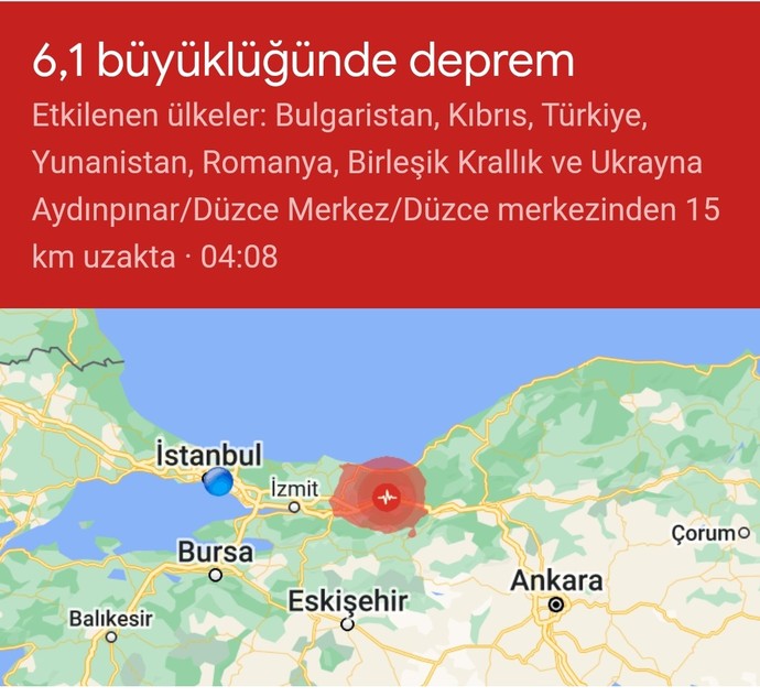 Düzcede deprem oldu hissettiniz mi?