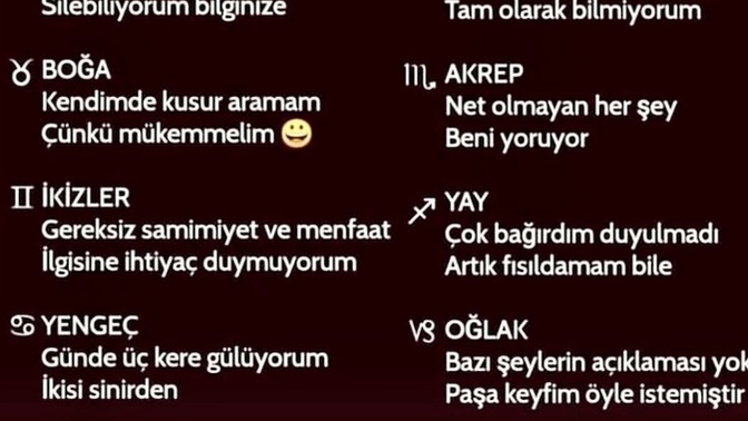 Burçların iç sesi neler söylüyor?