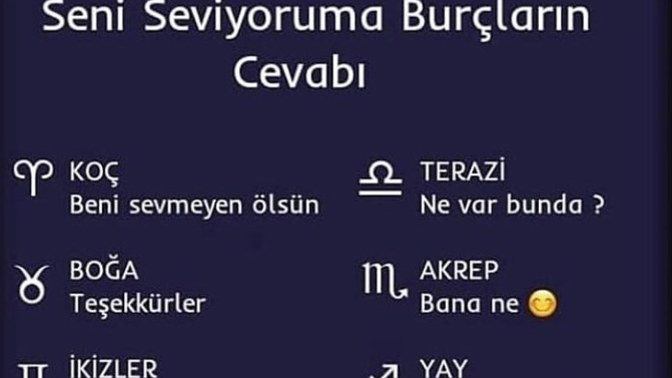 Burcuna göre "seni seviyorum" cümlesine verdiğin cevap ne?